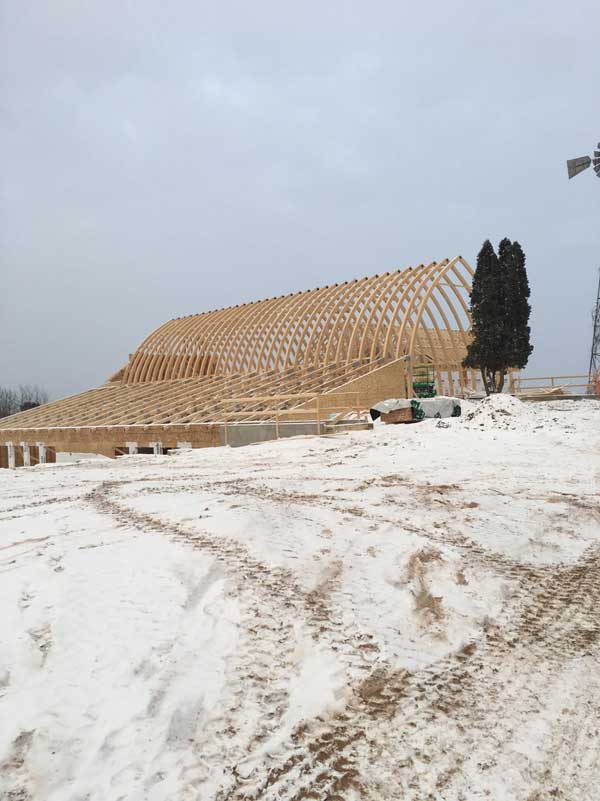 Winter Construction of Vennebu Hill Wedding & Event Venue