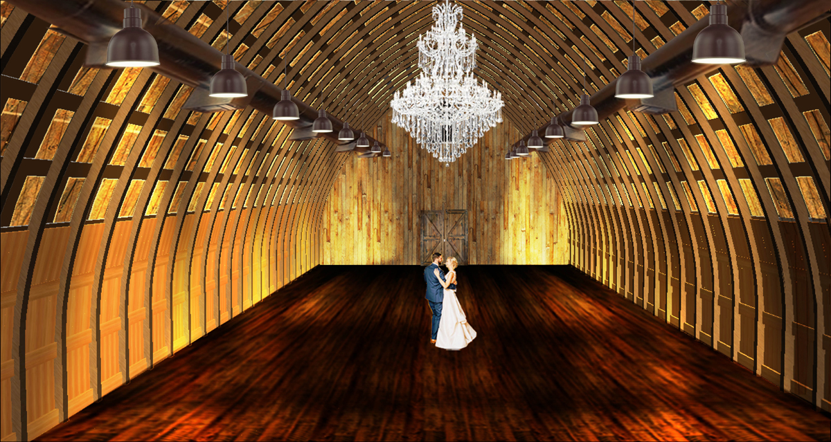 Vennebu Hill weddings and event barn in Wisconsin Dells - restoration plans for interior of Gothic barn